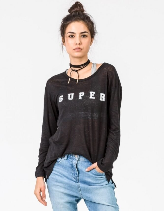 Super L/S Linen Tee - Image 2